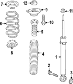 526113D5A01 - : SHOCK ABSORBER UNIT, RR. for Honda: CR-V Image