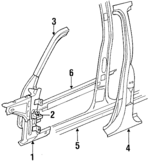 4371115 - Body: Inner Panel for Chrysler: Executive Limousine, Laser, LeBaron, New Yorker | Dodge: 600, Daytona, Lancer, Shadow Image