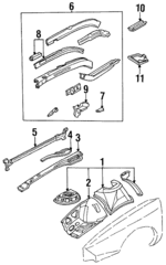 25660101 - Body: Apron Assembly for Buick: Electra, LeSabre, Park Avenue | Cadillac: 60 Special, DeVille, Fleetwood | Oldsmobile: 88, 98, Delta 88, LSS, Regency | Pontiac: Bonneville Image