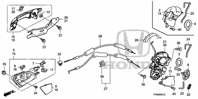 Rear Door Locks - Outer Handle for 2012 Honda Crosstour #0