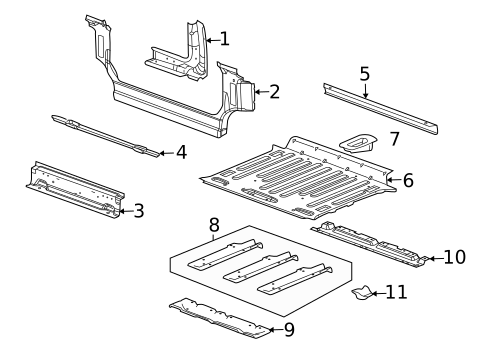 Rear Body & Floor for 2008 Hummer H2 #0