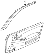 84101SR3J00ZB - Body: Windshield Pillar Trim for Honda: Civic Image