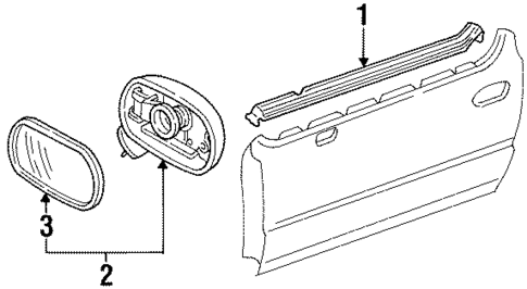 Outside Mirrors for 1997 Honda Civic del Sol #0