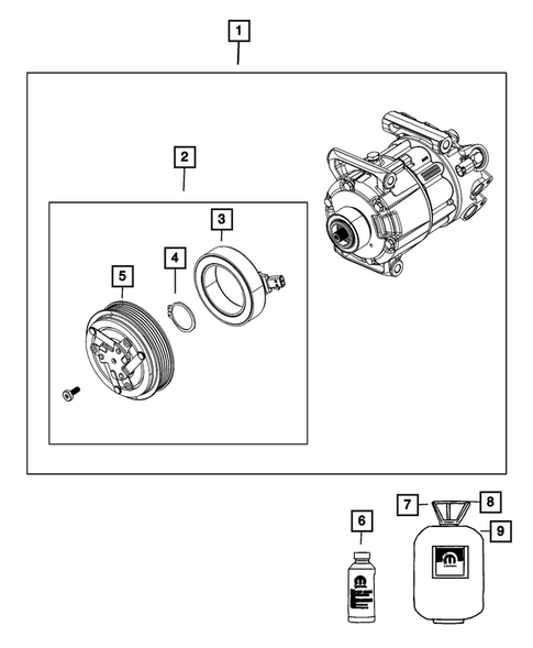 Air Conditioner Compressor and Mounting for 2022 Jeep Compass #0