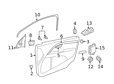 Interior Trim - Front Door for 2013 Volvo S80 #0