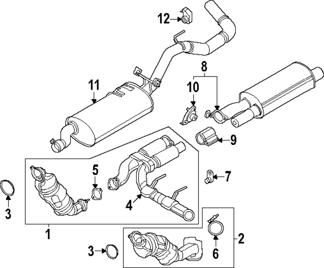 MB3Z5A212F - : Front Pipe for Ford: Ranger Image