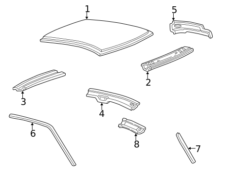 Roof & Components for 1998 Ford F-250 #0