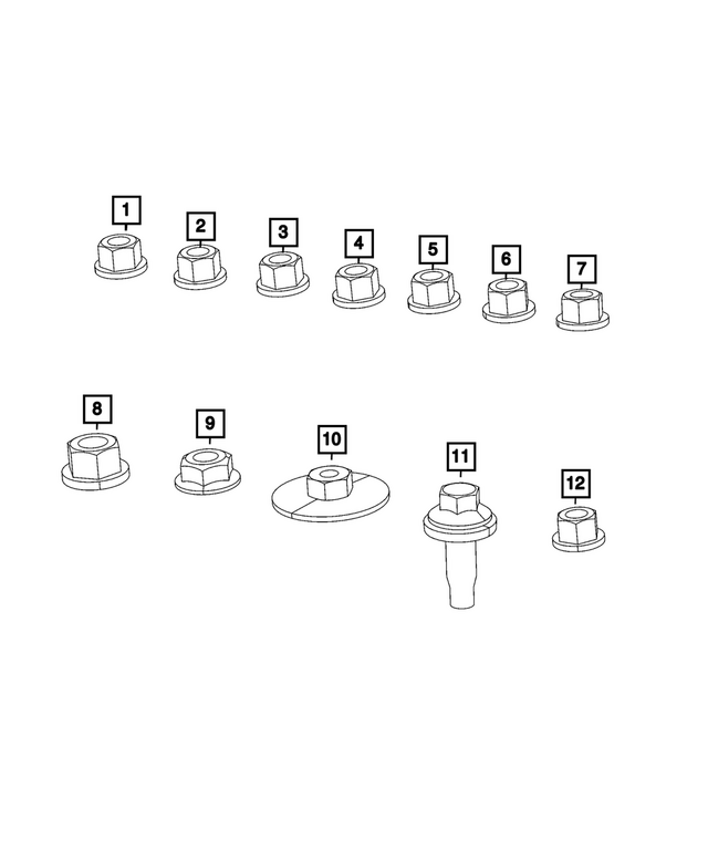 6502720 - Electrical: Hex Flange Lock Nut for Mopar Image