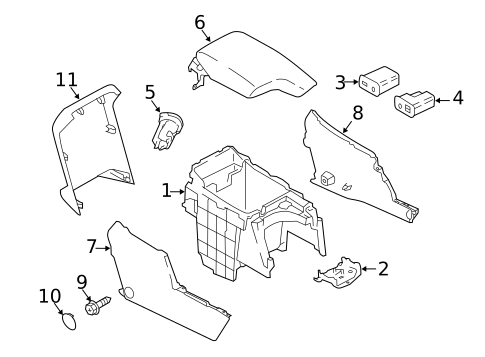 Center Console for 2023 Subaru Crosstrek #0