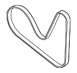 6Q903137A - Cooling System: Serpentine Belt for Audi Image