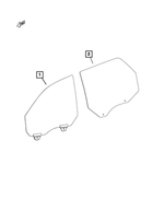 LC068671AC - Glass: Front Door Glass, Left for Dodge: Durango | Jeep: Grand Cherokee Image