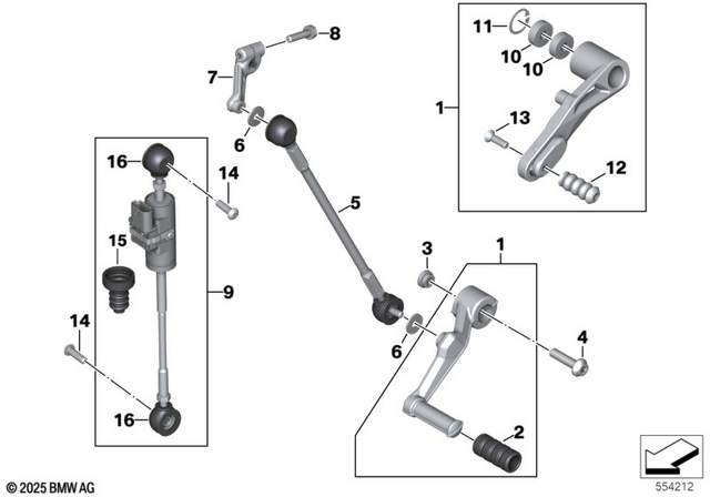 23418569030 - : Transmission Shift Lever for BMW-Motorrad Image