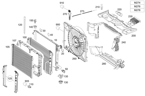 Radiator, Mounting, and Covering for 2016 Mercedes-Benz CLS400 #0