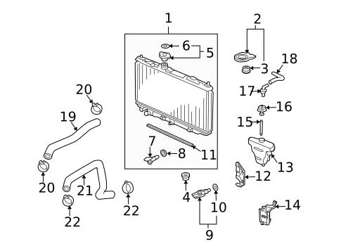 Radiator & Components for 2011 Acura TL #0