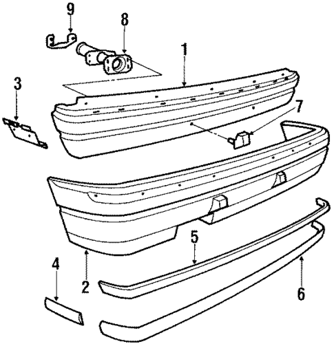 Bumper Assembly - Rear for 1988 Cadillac Allante #0