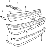 3535583 - Body: Bumper Assembly for Cadillac: Allante Image