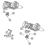 52019998 - Engine Mounting: Transmission Support Bracket And Insulator for Mopar Image