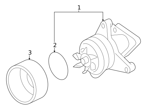 Water Pump for 2009 Mazda Tribute #0