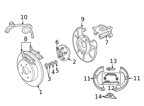 Rear Brakes for 2001 Dodge Grand Caravan #0