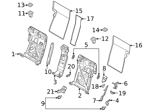 Rear Seat Components for 2023 Porsche Taycan #4