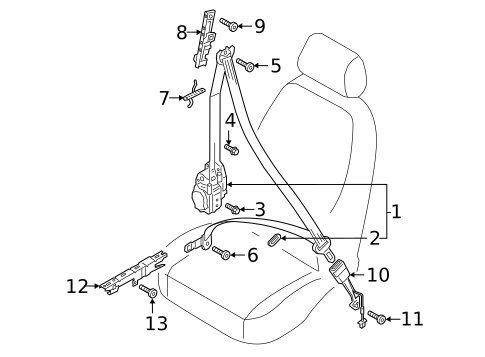 Front Seat Belts for 2022 Audi A6 allroad #0