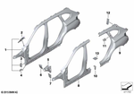 41007436135 - Bodywork: Side Frame, Exterior, Left for BMW Image
