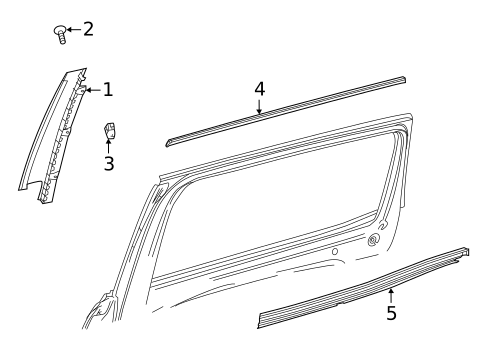 Exterior Trim - Rear Door for 2022 Mercedes-Benz GLA 250 #0