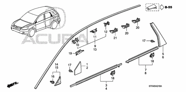 Molding for 2009 Acura RDX #0
