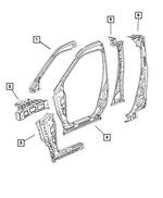 68259419AA - Body Sheet Metal Except Doors: B-pillar Reinforcement, Right for Ram: ProMaster City Image
