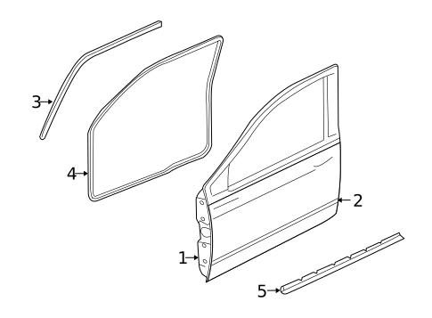 Door & Components for 2011 Ram Dakota #0