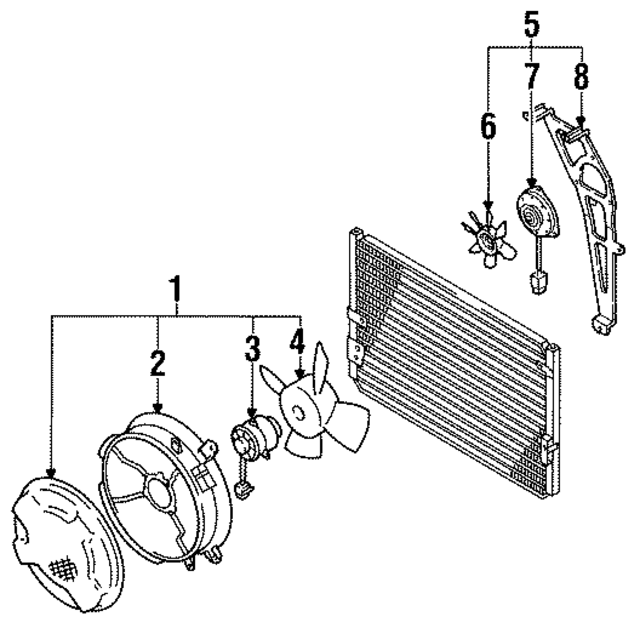 8868822400 - Cooling System: Motor Mount for Toyota: Cressida Image