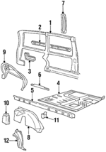 10270107 - Body: Support Reinforcement for Chevrolet: Lumina APV | Pontiac: Trans Sport Image