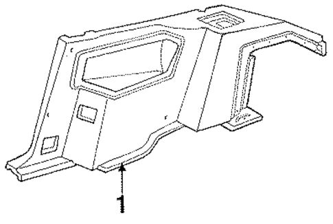 Interior Trim - Quarter Panels for 1990 Ford Escort #1