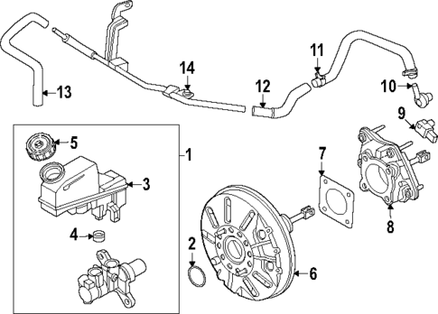 Master Cylinder - Components On Dash Panel for 2025 Nissan Kicks #0