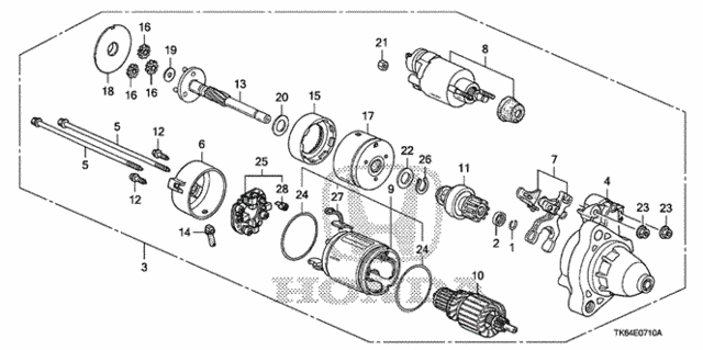 Starter Motor (Denso) for 2012 Honda Fit #0