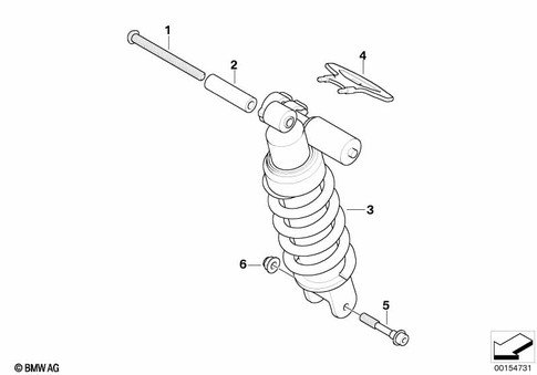 Spring Strut, Mounted Parts for 2009 BMW-Motorrad F 800 ST #0