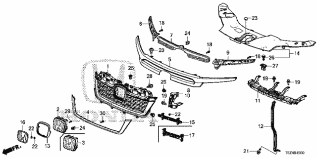 Front Grille for 2019 Honda Ridgeline #0