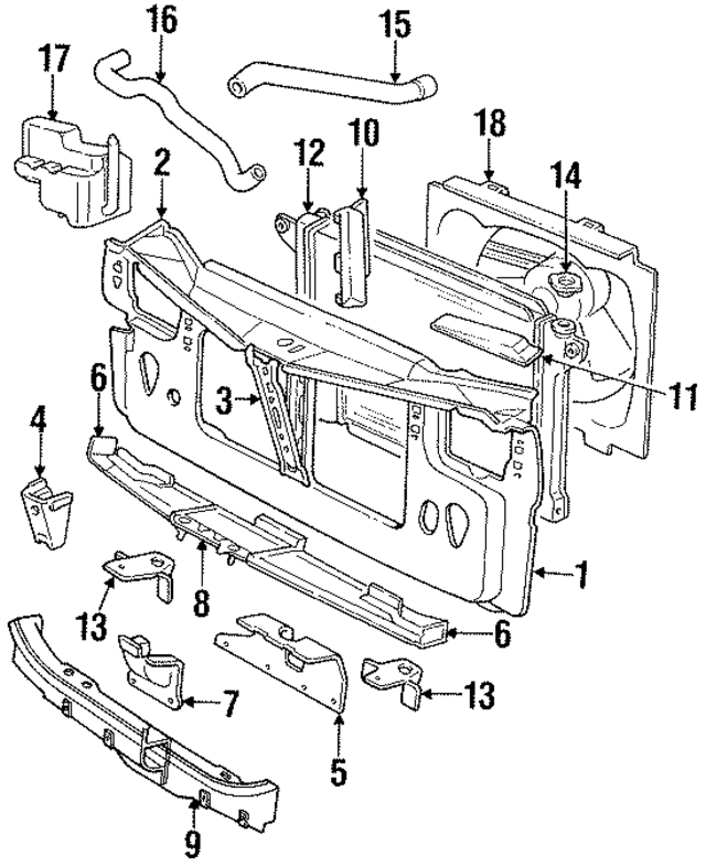 4440579 - Cooling System: Radiator Support for Mopar Image