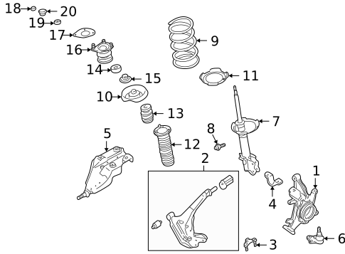 Suspension Components for 2002 Nissan Quest #0