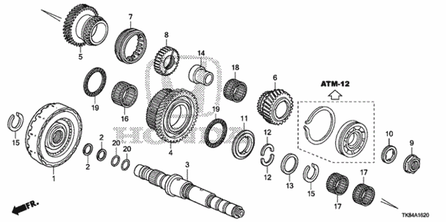 AT Third Shaft - Clutch (4th) (6AT) for 2016 Honda Odyssey #0