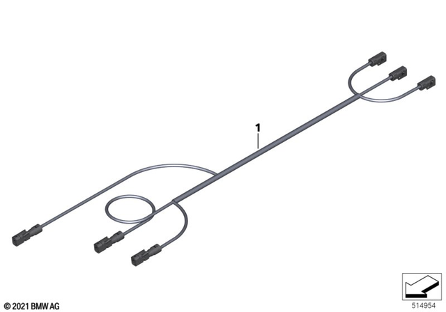 61127924544 - General Electrical System: Antenna Cable for Audio System -  for BMW-Motorrad Image
