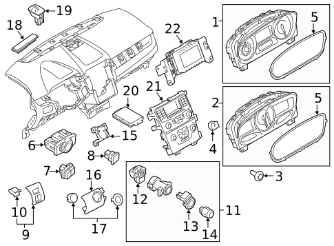 Cluster & Switches for 2012 Ford Edge #0