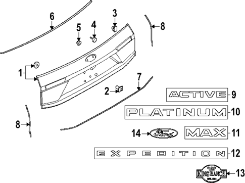 Exterior Trim - Lift Gate for 2025 Ford Expedition #0