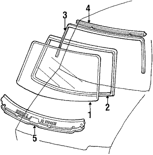 G21250601A - : Windshield Molding for Mazda Image