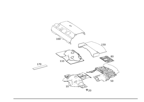 Insulation in Luggage Compartment for 2014 Mercedes-Benz SLS AMG&reg; #0