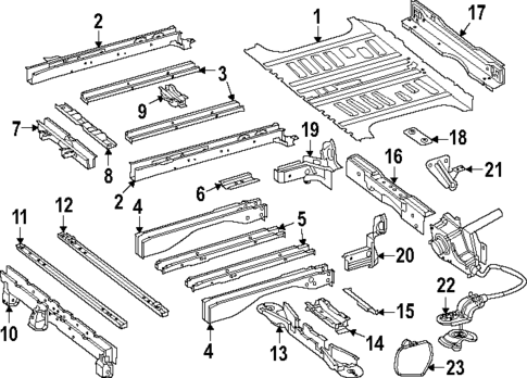 Rear Floor & Rails for 2023 Mercedes-Benz Metris #0