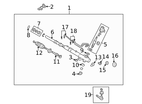Steering Gear for 2005 Mitsubishi Outlander #0