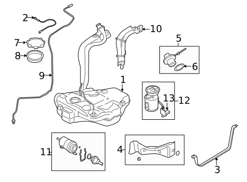 Fuel System Components for 2012 Volkswagen Jetta #1