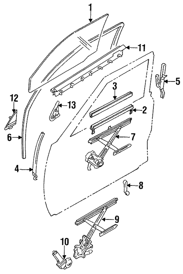 6817289113 - : Weatherstrip for Toyota Image