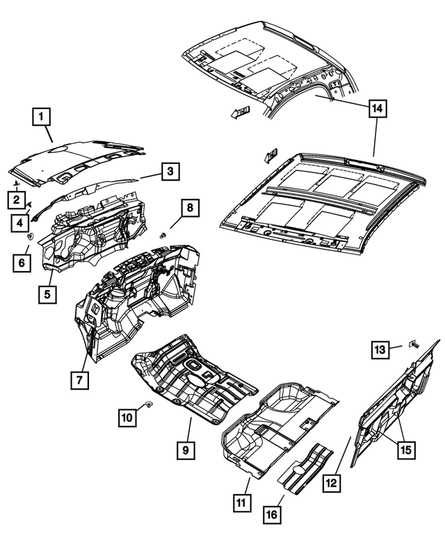 68370296AA - Interior Trim: Dash Panel Insulation for Mopar Image